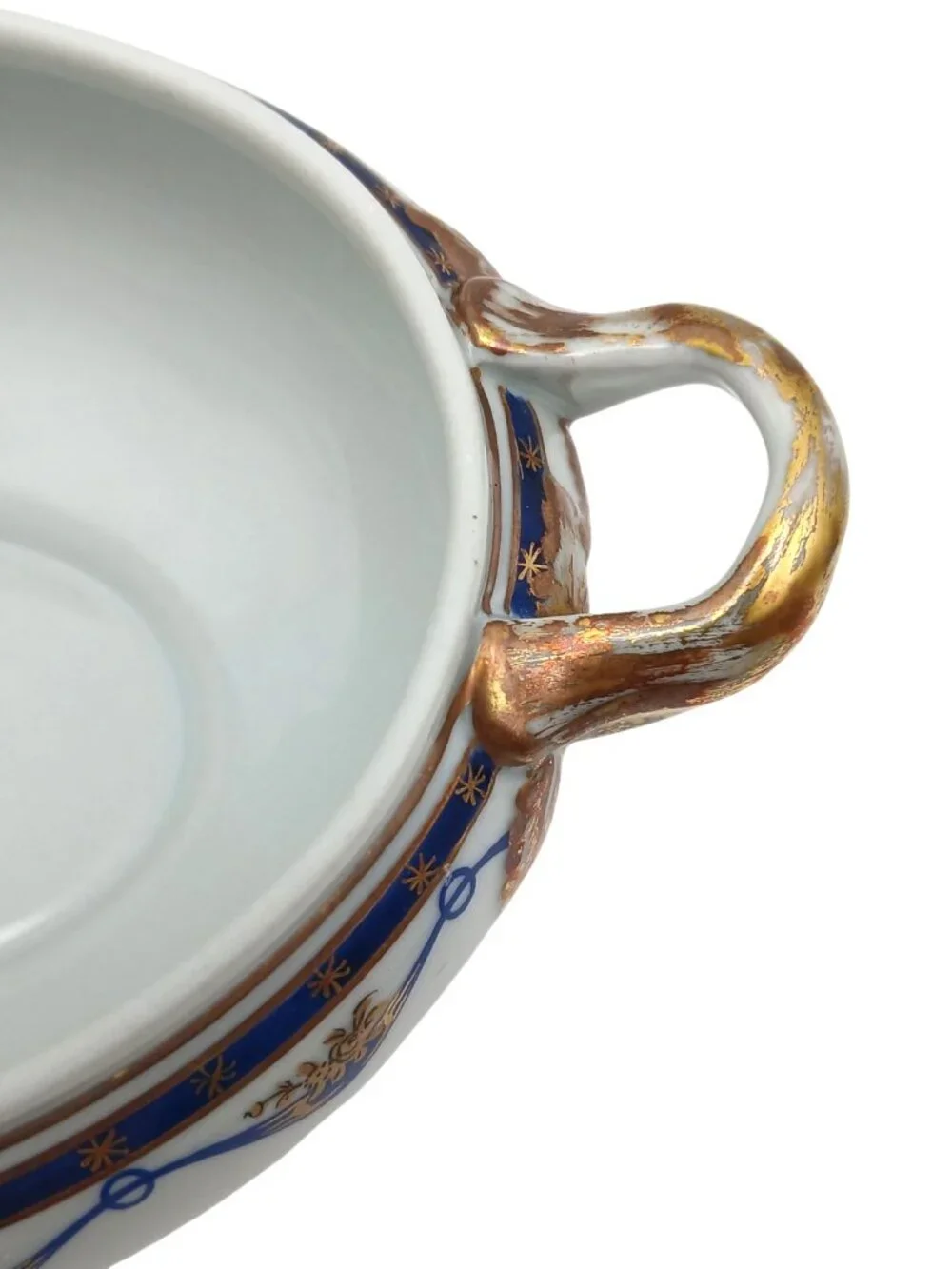 Vista Alegre Fontainebleau Covered Sauce Tureen & Underplate 22K Gold Portugal